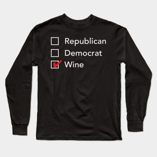 Republican Democrat Wine Long Sleeve T-Shirt